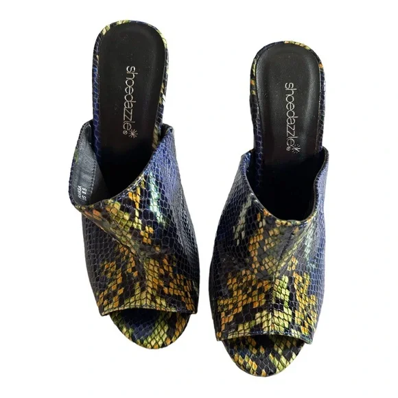Snake skin slip in heels Shoe Dazzle like new women’s 8.5 heel 4 1/2” - Picture 3 of 8
